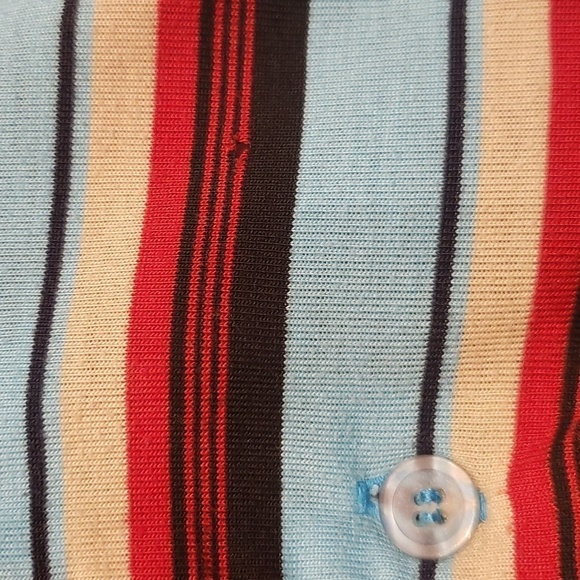 PLATINI Polo Golf Shirt Stripped Short Sleeve Men's Medium - Picture 12 of 12